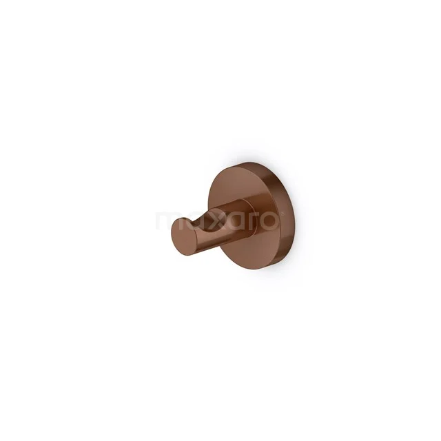 Copper towel hook, round shape, modern design, ideal for stylish bathroom decor.