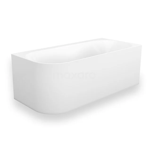 Weißes, freistehendes Badewanne mit einer modernen, abgerundeten Form, ideal für ein luxuriöses Badezimmer, hergestellt aus hochwertigem Acryl.