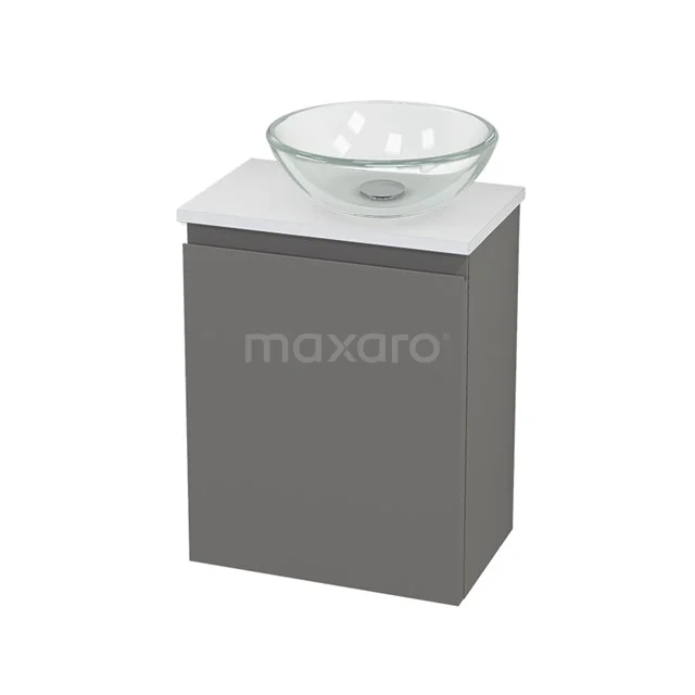 Toiletmeubel met Waskom Glas Modulo+ Pico Basalt 41cm BMC001287