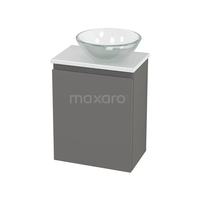 Toiletmeubel met Waskom Glas Modulo+ Pico Basalt 41cm BMC001284
