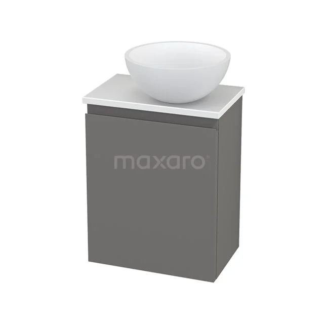 Toiletmeubel met Waskom Solid Surface Mat Modulo+ Pico Basalt 41cm BMC000740
