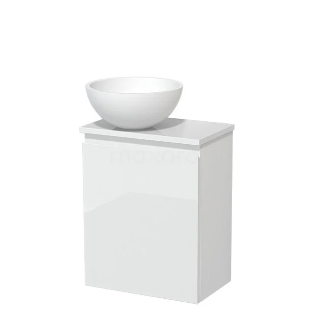 Toiletmeubel met Waskom Solid Surface Mat Modulo Hoogglans Wit 41 cm TMK10-04938