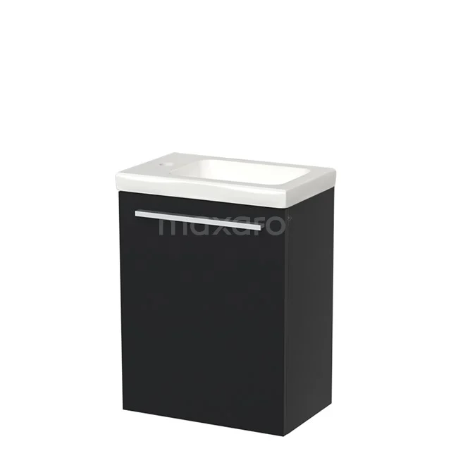 Modulo Pico Toiletmeubel met wastafel | 40 cm Mat zwart Vlak front Keramiek TMW10-00001