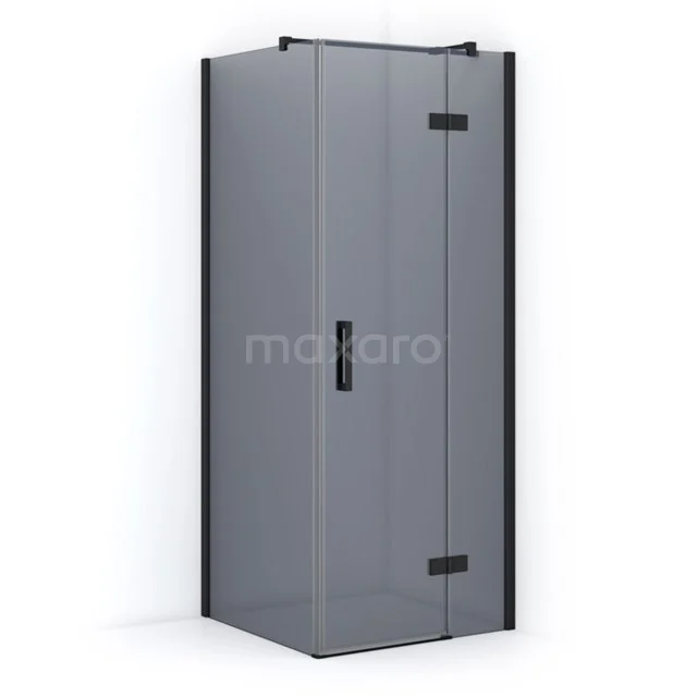 Pearl Duschkabine | 80x80 cm Matt Schwarz Drehtür Quadrat CPB0853321M Duschkabine Schwarz Rahmen, Klarglas, Eckmodell 90x90 cm, moderne Badezimmerstil, straffes Design.