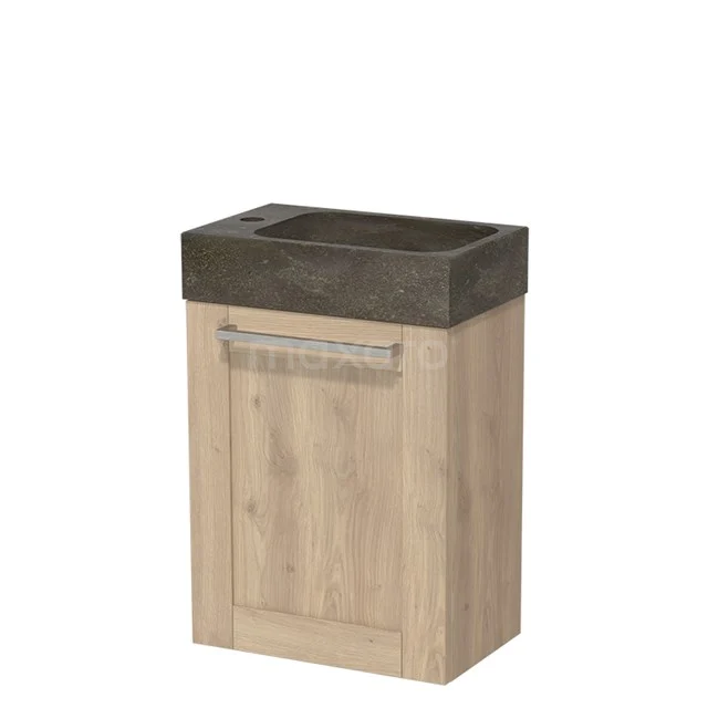 Modulo Pico Toilet unit with basin | 40 cm Light brown oak Fronts Natural stone TMW10-00092