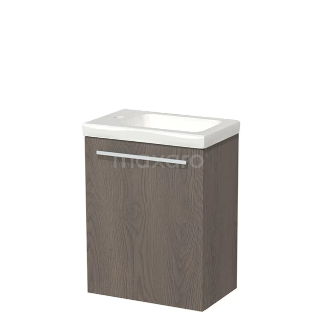 Modulo Pico Toilet unit with basin | 40 cm Dark brown oak Flat front Ceramic TMW10-00109