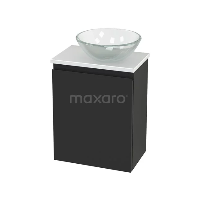 Toiletmeubel met Waskom Glas Modulo+ Pico Carbon 41cm BMC000820