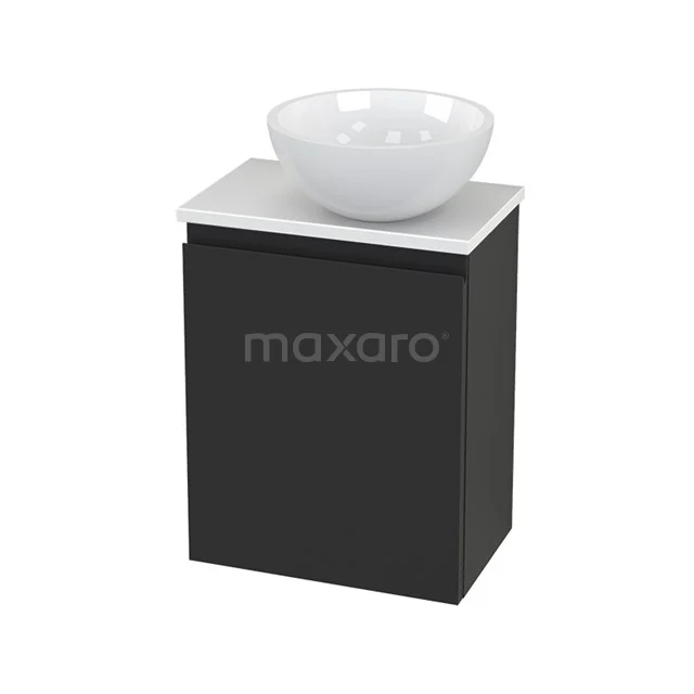 Toiletmeubel met Waskom Mineraalmarmer Glanzend Modulo+ Pico Carbon 41cm BMC000823