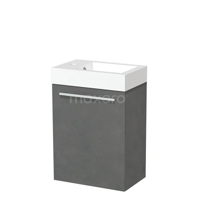 Modulo Pico Toilet unit with basin | 40 cm Dark grey concrete Flat front Mineral marble TMW10-00143