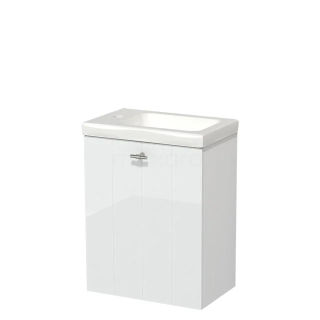 Modulo Pico Toilet unit with basin | 40 cm High-gloss white Lamel front Ceramic TMW10-00151