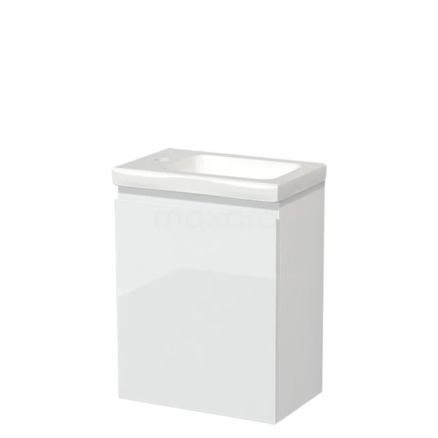 Modulo Pico Toiletmeubel met wastafel | 40 cm Hoogglans wit Greeploos front Keramiek TMW10-00157