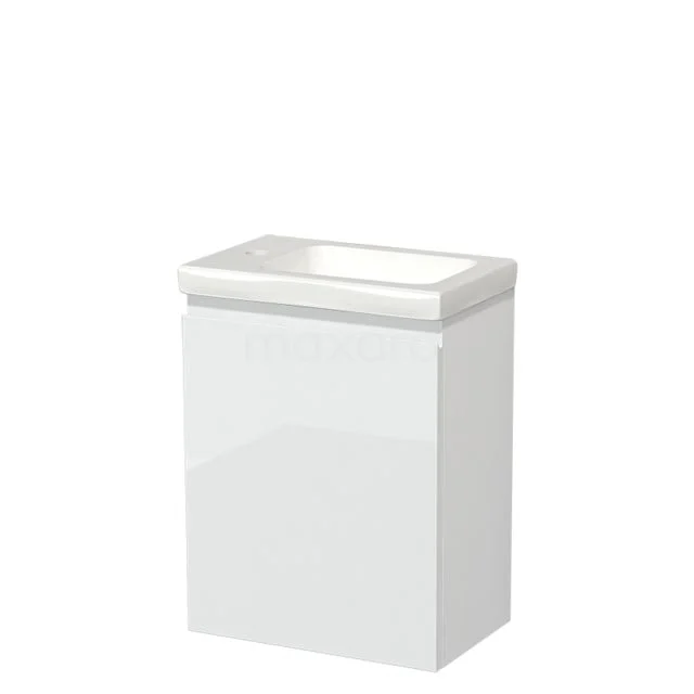 Modulo Pico Toiletmeubel met wastafel | 40 cm Hoogglans wit Greeploos front Keramiek TMW10-00163