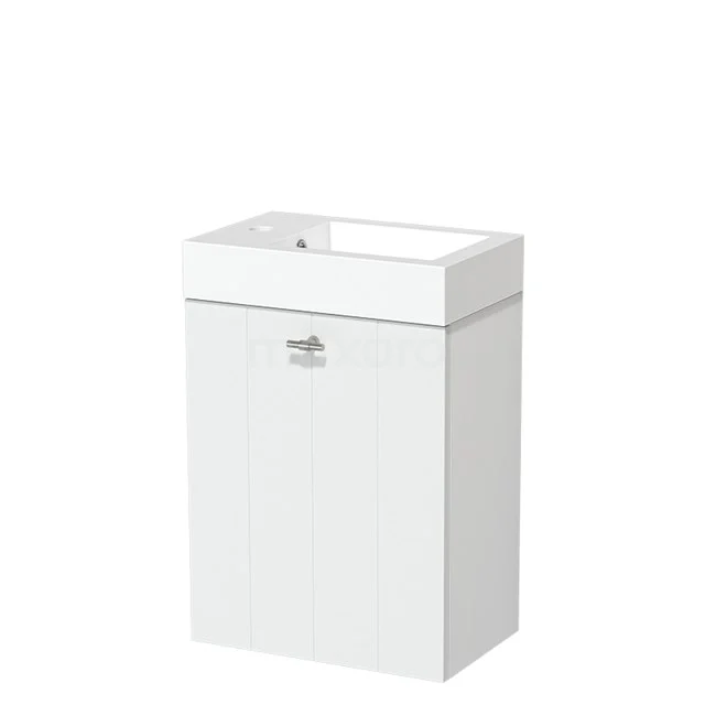 Kompakt mit Badmöbel mit integrierter Waschbecken, schlankes Design und Stauraum, perfekt für kleine Bäder.