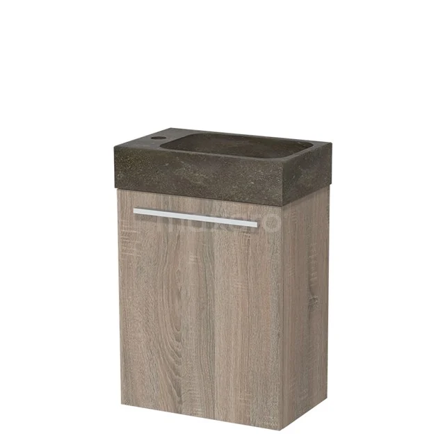 Modulo Pico Toilet unit with basin | 40 cm Oak Flat front Natural stone TMW10-00218
