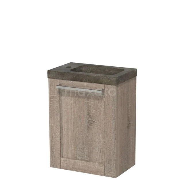 Modulo Pico Toilet unit with basin | 40 cm Oak Frame Fronts Natural stone TMW10-00225