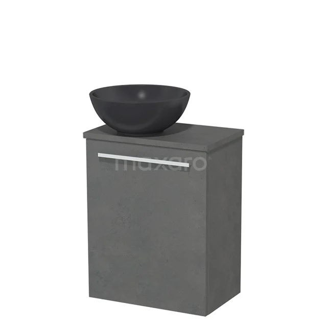 Toiletmeubel met Waskom Quartz Modulo Donkergrijs Beton 41 cm TMK10-00168