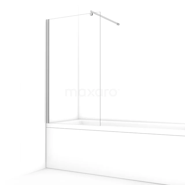 Zircon Comfort Bath screen | 75 cm Chrome Clear glass BW-07513