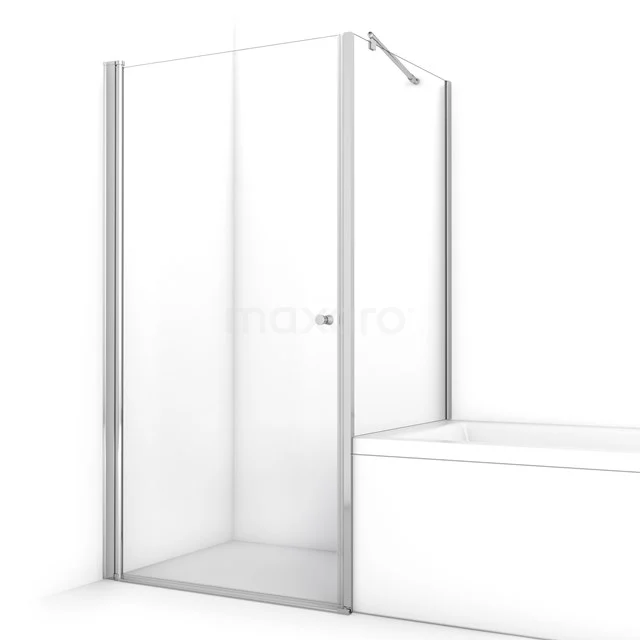 Glass shower screen with aluminium profiles, clear glass and modern design, ideal for a stylish bathroom upgrade.