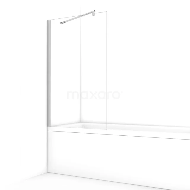 Zircon Comfort Bath screen | 80 cm Chrome Clear glass BW-08011