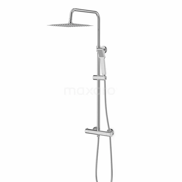 Regenbrause-Set Balance Chrom Thermostatarmatur 25cm Kopfbrause Chrom DSC-0304-00005 Moderne Regendusche in Chrom, verstellbare Handbrause und Thermostatarmatur; ideal für ein stilvolles Badezimmer-Update.