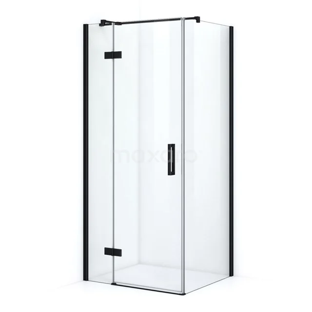Duschkabine Matt Schwarz Pearl Clear 90x70cm mit Drehtür CPB0763310M Glas Duschkabine rechteckig mit mattschwarzer Ausführung, Eck-Einstieg und Drehtür; ideal für ein modernes Badezimmer.
