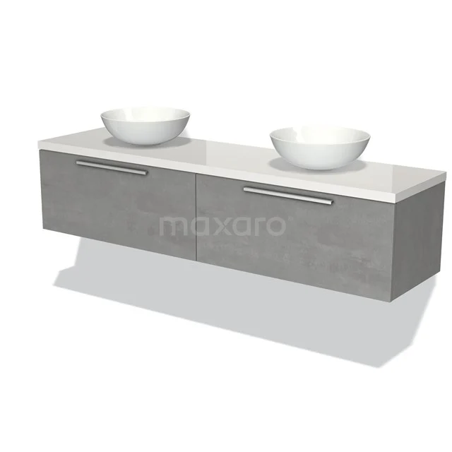 Grey bathroom unit with vanity units with basin, modern floating finish, matt surface, ideal for stylish bathroom design.
