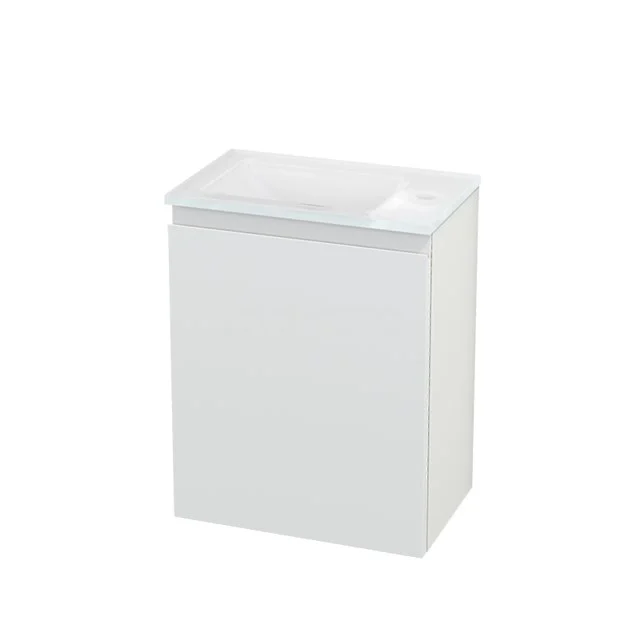 Toilet unit with Basin Glass Modulo+ Pico Matte White 40cm BMC001074 White bathroom unit with integrated vanity unit with basin, sleek design, compact size, ideal for small bathrooms.