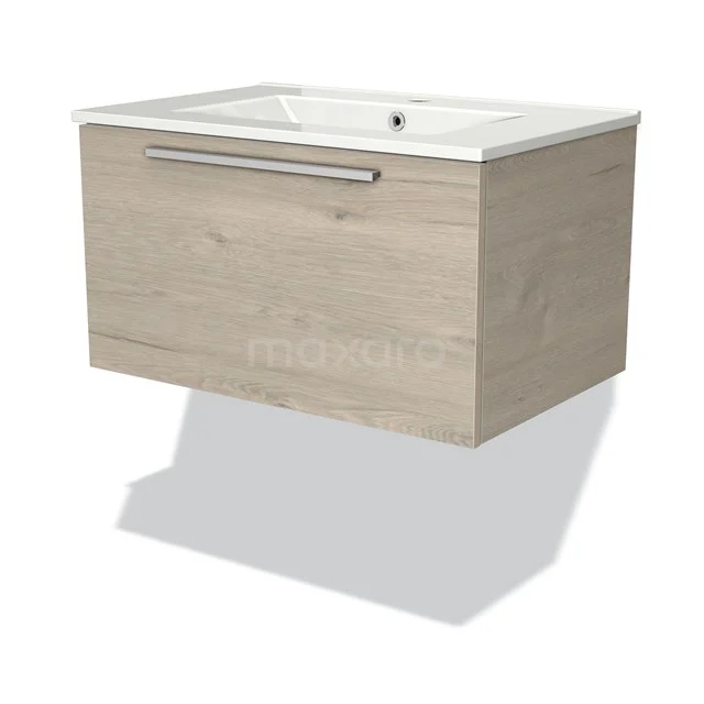 Hanging bathroom unit, light wood with drawer and white vanity units with basin, modern style, perfect for sleek bathroom design.