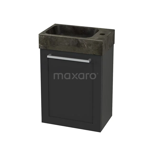 Toiletmeubel met Wastafel Natuursteen Modulo+ Pico Carbon 40cm BMC001126
