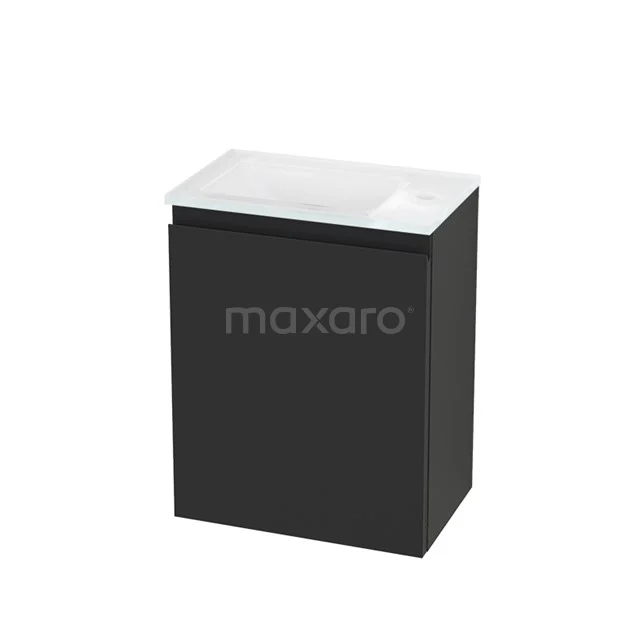 Toiletmeubel met Wastafel Glas Modulo+ Pico Carbon 40cm BMC001138