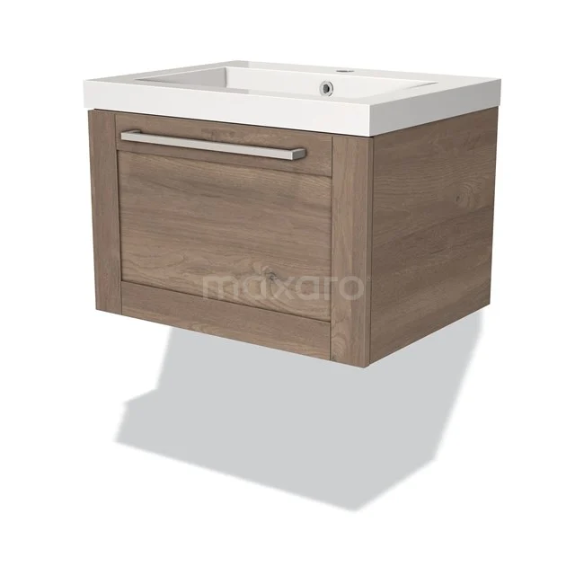 Wooden basin base cabinet with drawers, white ceramic basin, modern design, ideal for a stylish bathroom layout.