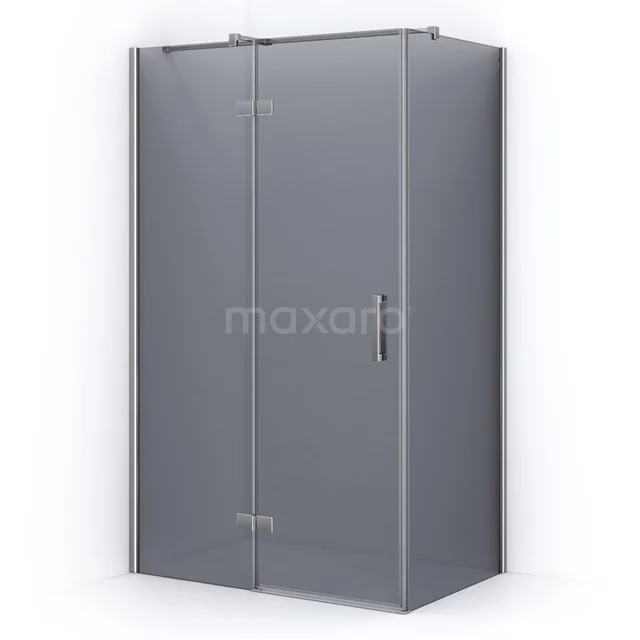 Grey Shower enclosure with sleek metal frame, ideal as a modern bathroom solution. 
