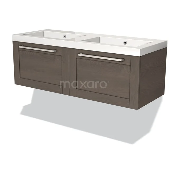 Brown oak bathroom unit with vanity units with basin, modern look, suitable for spacious bathrooms.
