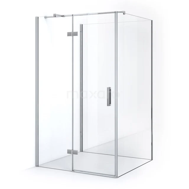 Glas Duschkabine mit Aluminium Profil, eckiges Design, ideal für ein modernes Badezimmer.