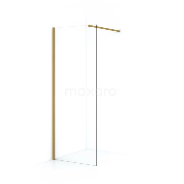 Frosted glass shower screen with minimalist design, ideal for a modern bathroom.
