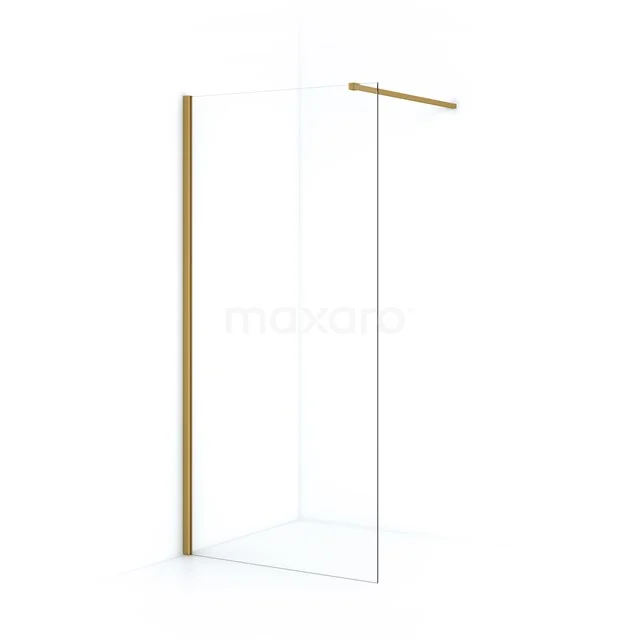 Diamond Inloopdouche | 100 cm Goud Helder glas Vaste wand IDA10110GGN