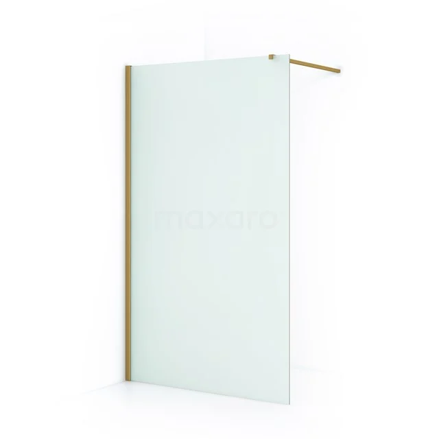 Begehbare Dusche Diamond 120cm Mattes Sicherheitsglas Gold IDA12117GG Glas Duschwand mit matter Oberfläche und goldfarbigem Rand, modernes Design und ideal für ein stilvolles Badezimmer.