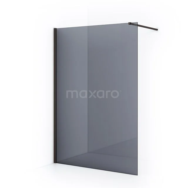 Diamond Inloopdouche | 140 cm Zwart metaal Rookglas Vaste wand IDA14111ZMN