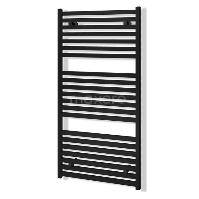 Zeus Handdoekradiator | 60x120 cm Mat zwart 1160 W att Aluminium Centrale verwarming DR57_0612SBN