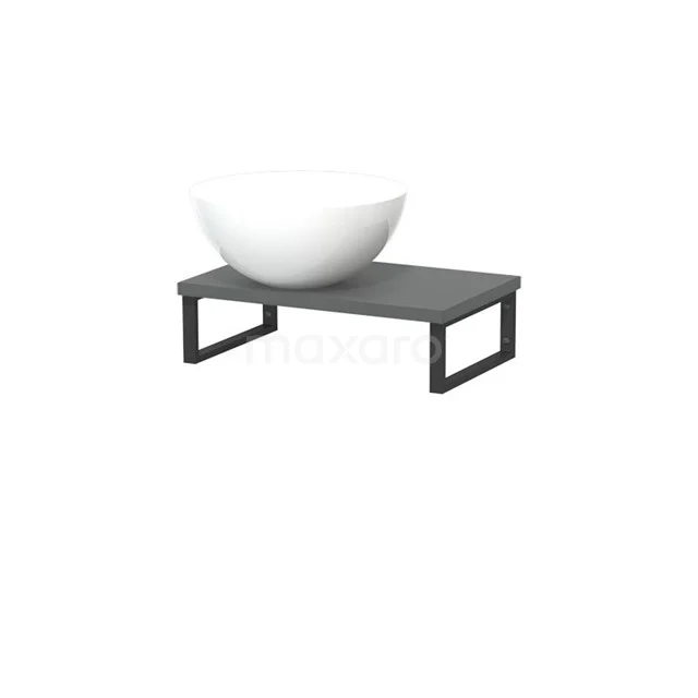 Modulo Pico Basin worktop with basin | 41 cm Mid grey High-gloss white Mineral marble TMK01-00262