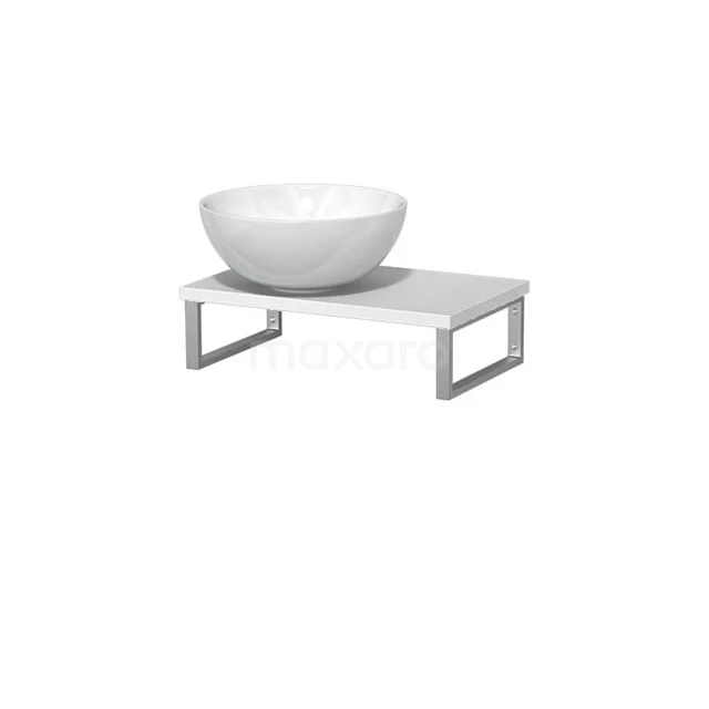 Modulo Pico Basin worktop with countertop wash basin | 41 cm High-gloss white High-gloss white Ceramic TMK01-00265