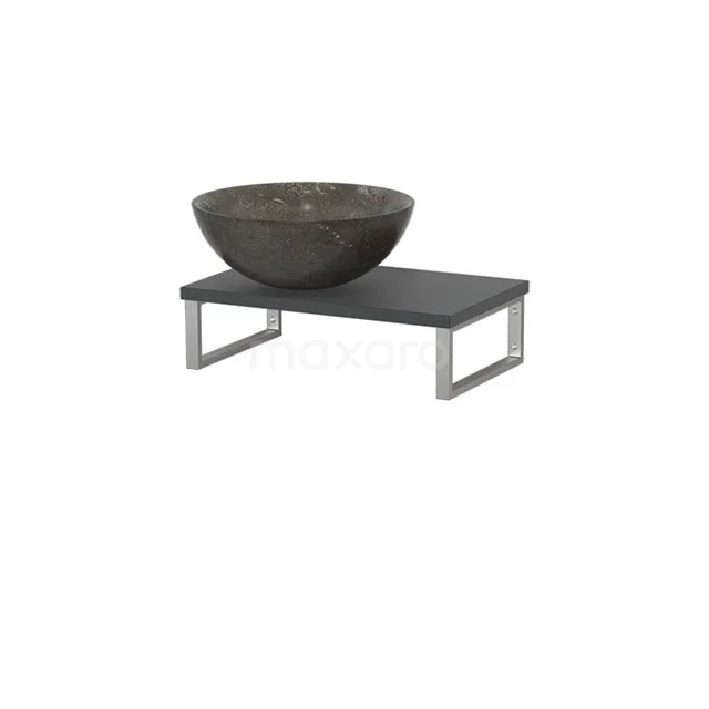 Modulo Pico Basin worktop with basin | 41 cm Dark grey Blue stone Natural stone Countertop wash basin TMK01-00286