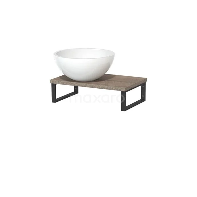 Modulo Pico Wastafelblad met waskom | 41 cm Eiken Hoogglans wit Mineraalmarmer TMK01-00068