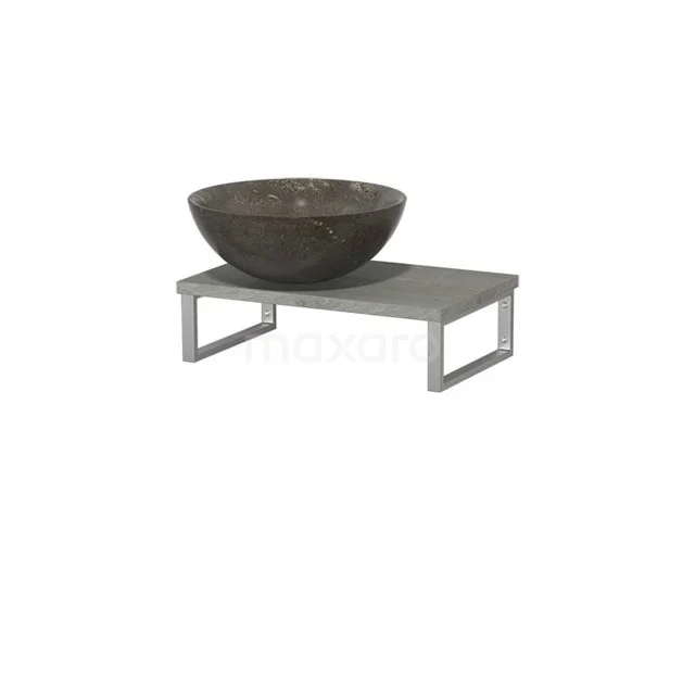 Modulo Pico Basin worktop with countertop wash basin | 41 cm Grey oak Blue stone Natural stone TMK01-00112