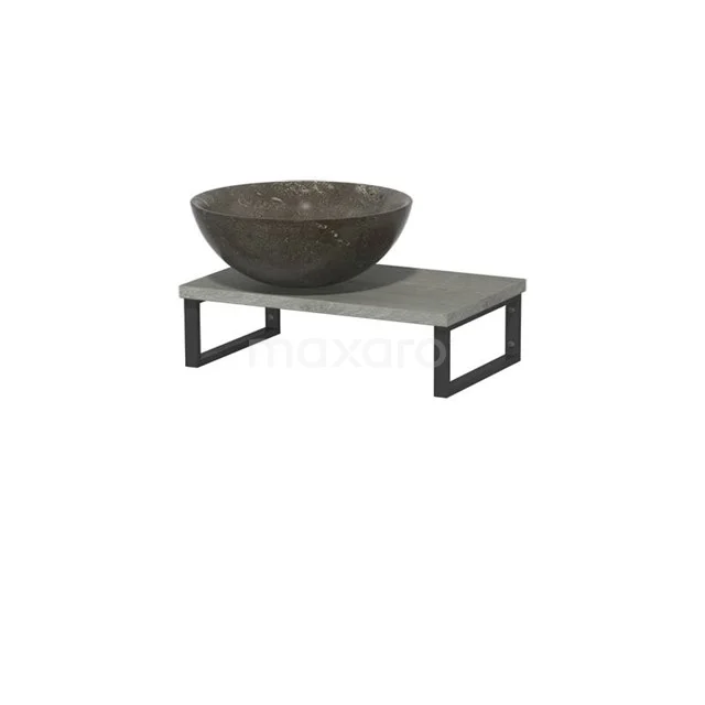Modulo Pico Basin worktop with countertop wash basin | 41 cm Grey oak Blue stone Natural stone TMK01-00117