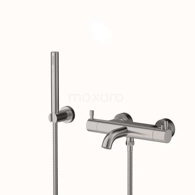 Radius exposed bath mixer set | Stainless steel Thermostatic mixer with handheld shower 1 position COR55-00001