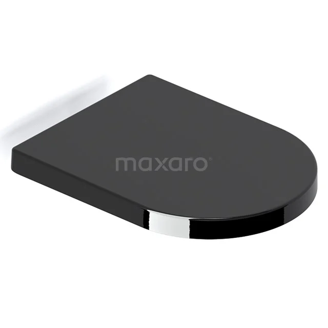 Wc-bril verdikt Glanzend zwart incl. Softclose en Quick release 500.0220GB