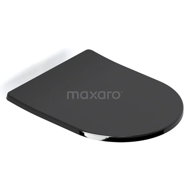 WC-Sitz verdünnt Schwarz glänzend inkl. Softclose und Schnellverschluss 500.0233GB Matt Schwarz WC-Sitz, Softclose, straffes Design, ideal für einen modernen Badezimmerstil.
