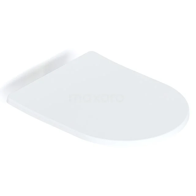 WC-Sitz verdünnt Matt Weiß inkl. Softclose und Schnellverschluss 500.0233MW Weiße, ovale WC-Sitz aus robustem Kunststoff, ideal für jedes Badezimmer; stilvolles und langlebiges Design für komfortable Nutzung.