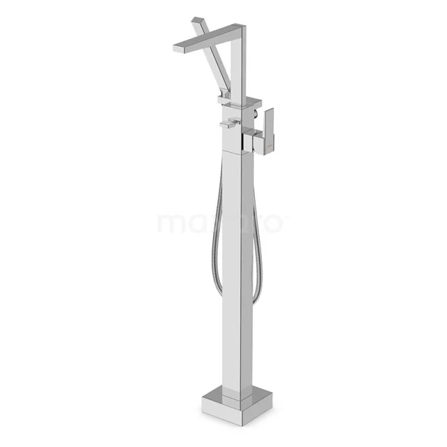 Cubic Freistehende Badewannenarmaturen | Chrom Einhebelmischer ohne Handbrause 33.200.051 Freistehende Wannenarmatur, Chrom, modernes Design, mit Handbrause und geraden Linien, perfekt für einen zeitgenössischen Badezimmerstil.